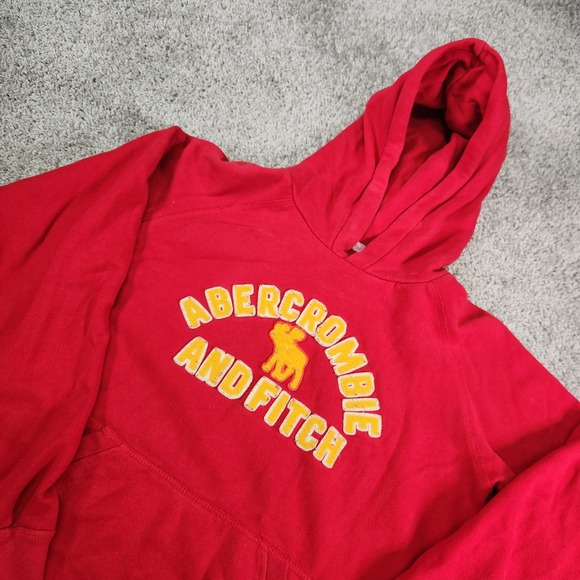 Abercrombie & Fitch Tops - Abercrombie & Fitch Hoodie Womens‎ Large Red Authentic Vintage Sweatshirt Moose
